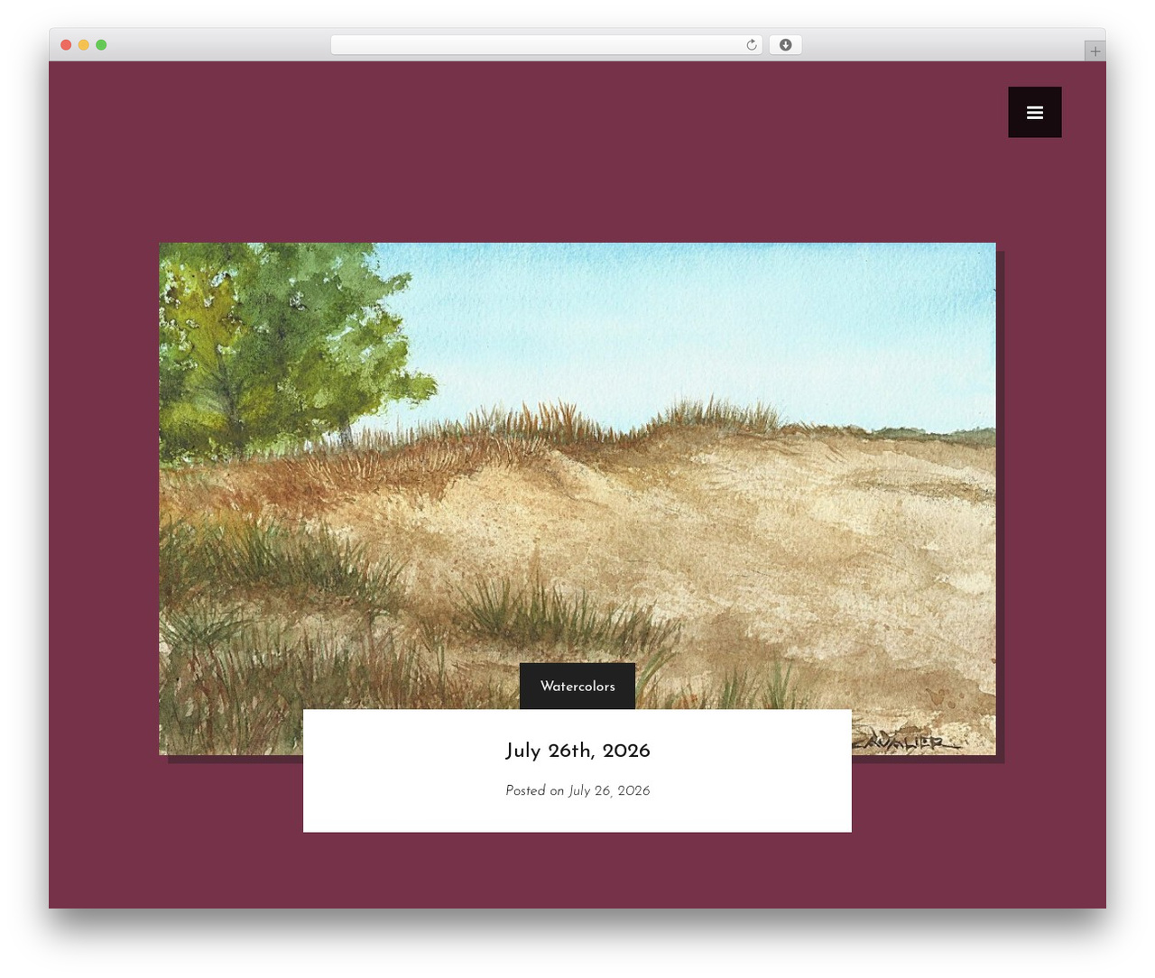 Artwork Lite WordPress theme - billcavalier.com