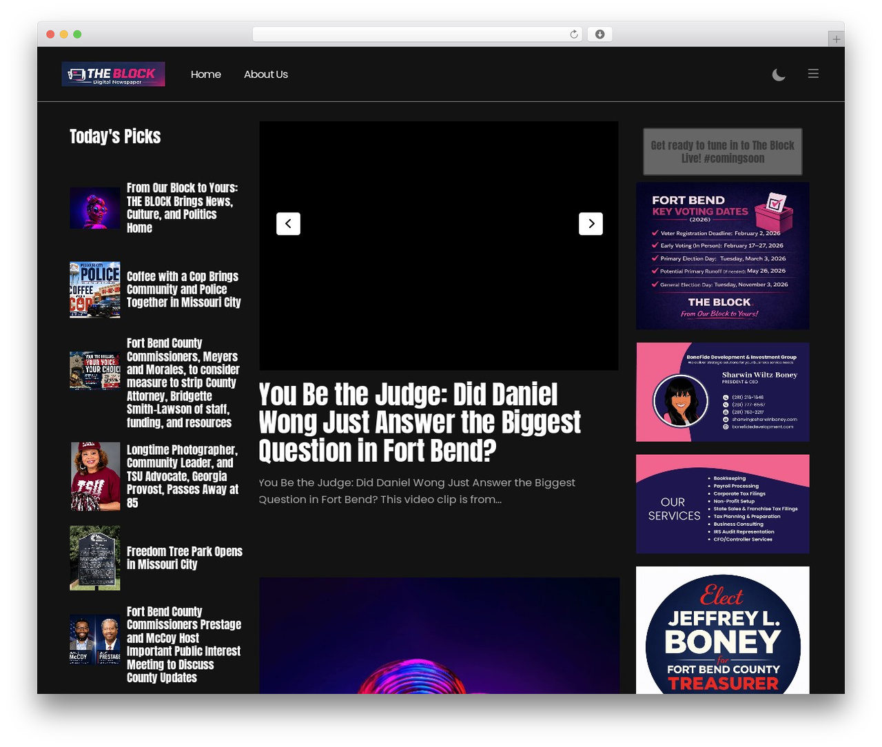Beatrix WordPress theme - theblocklive.com