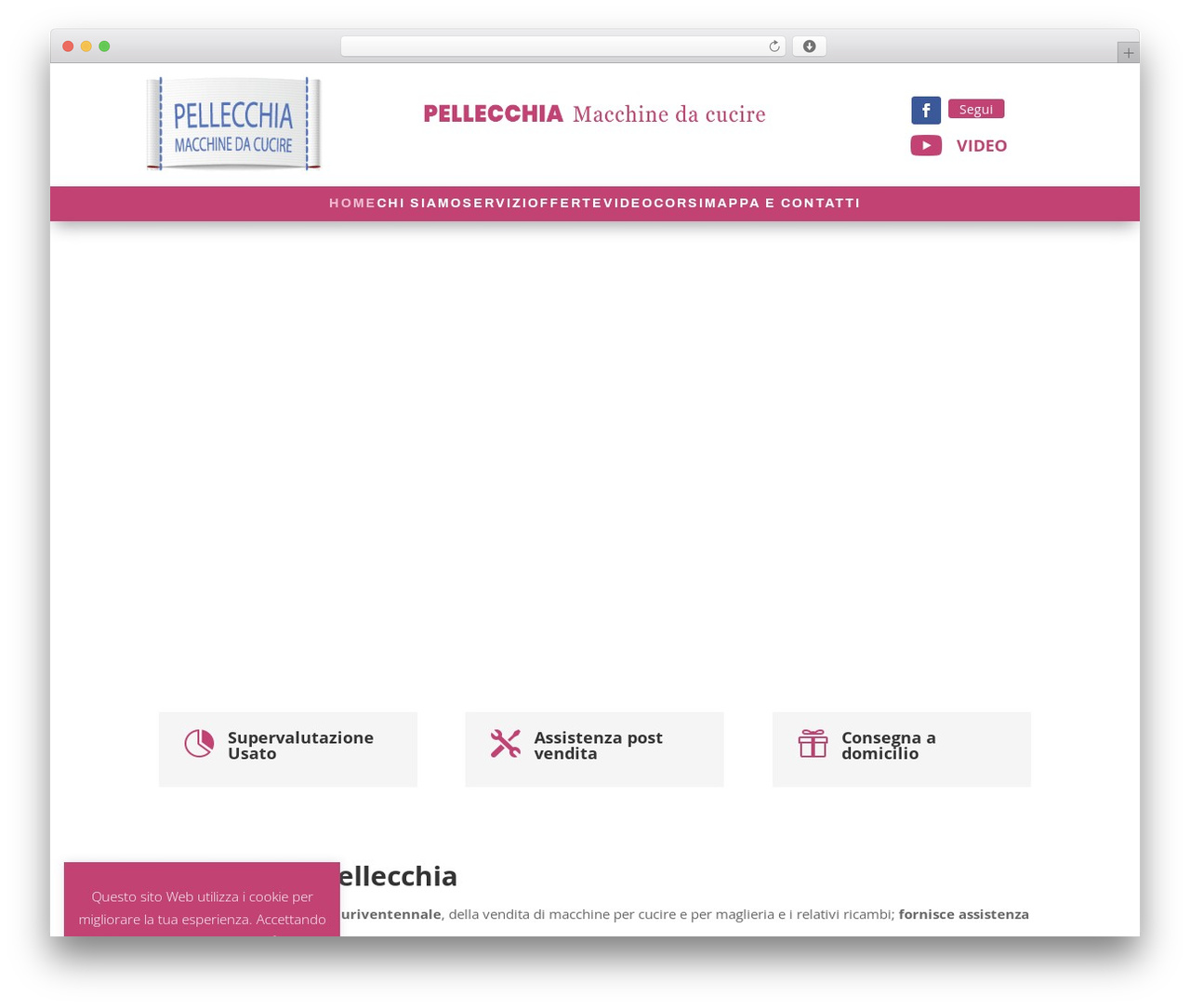Divi theme WordPress - pellecchiamacchinedacucire.com