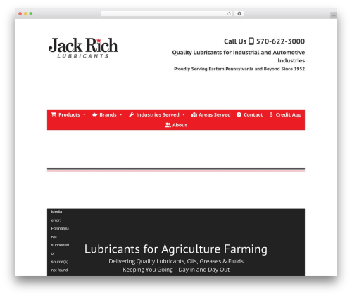 Divi theme WordPress - jackrichlubricants.com