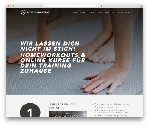 Divi WordPress theme - workout.fitseveneleven.de