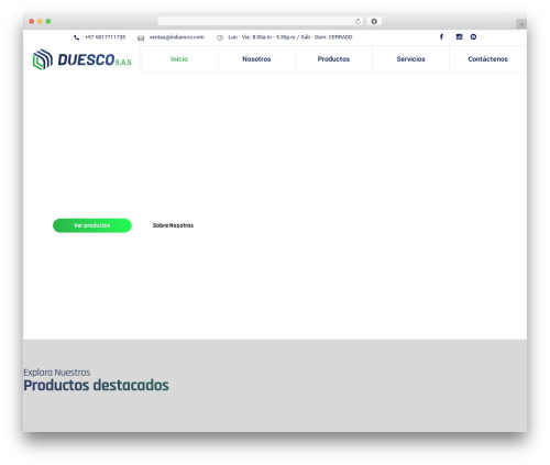 duesco WordPress website theme - induesco.com
