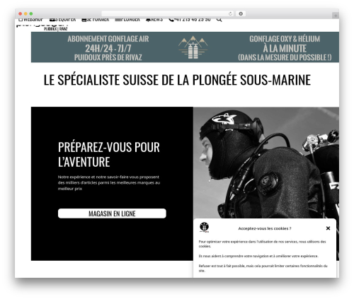 Total WordPress theme - plongee.ch