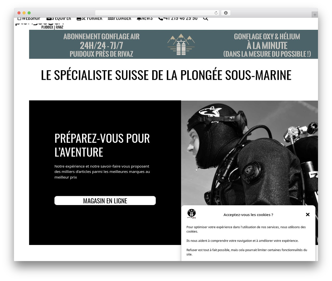 Total Child WordPress theme - plongee.ch