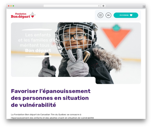 Underdog WordPress theme - fondationbondepart.ca