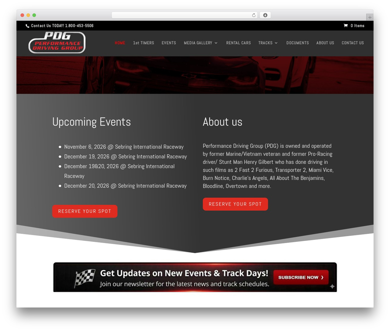 WordPress theme Divi - performancedrivinggroup.com