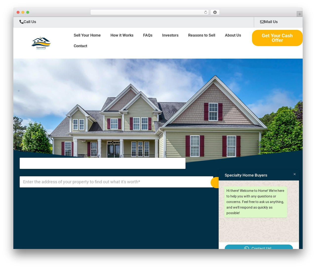 WordPress theme Hello Elementor - specialtyhomebuyers.com