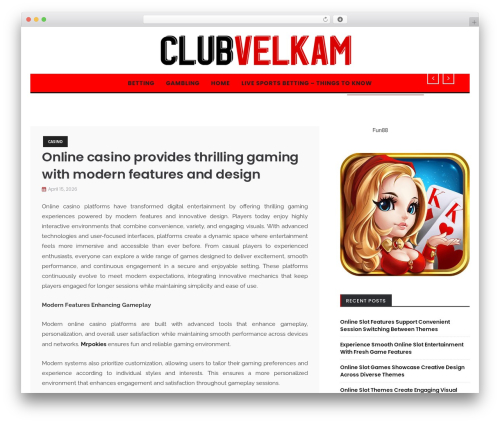 WordPress theme NetroMag - club-velkam.org