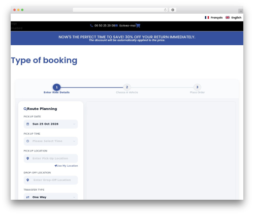 Ecab taxi booking manager WordPress plugin - reservation-bordeaux-chauffeur-prive.com