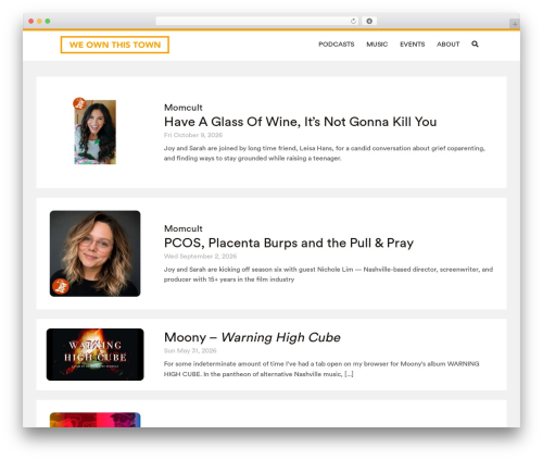 WOTT Linear WordPress theme - weownthistown.net