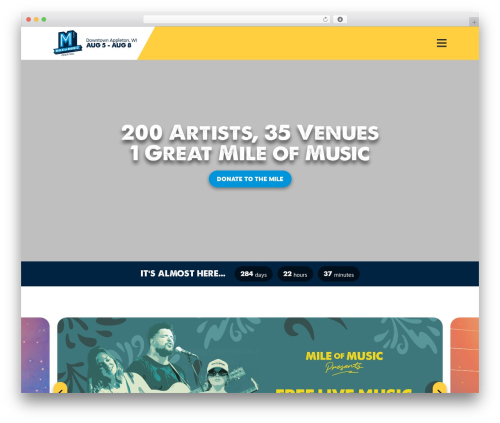 WP theme Vector Web Solutions - mileofmusic.com