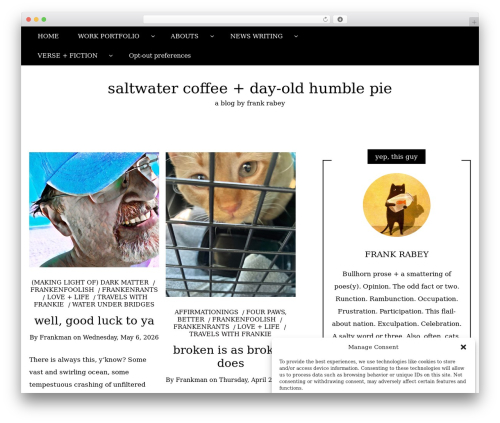 Writee free WP theme - frankrabey.com