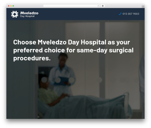 Flint Bootstrap Components WordPress theme - mveledzohospital.co.za