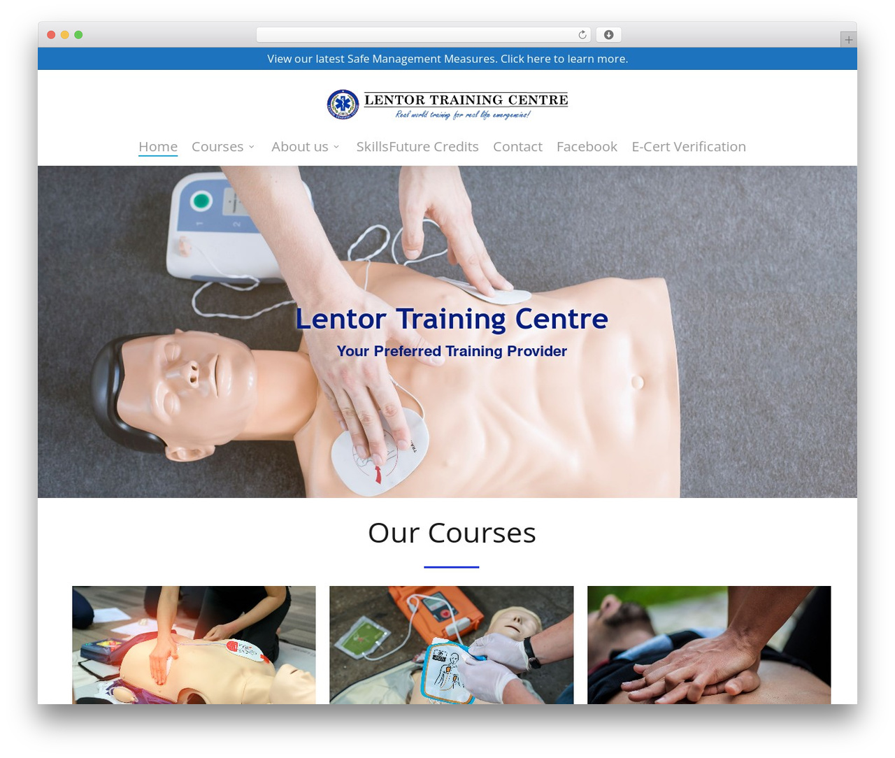 Salient WordPress theme - lentortraining.com