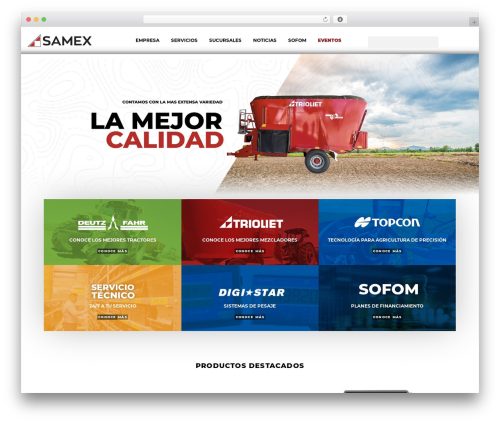 Samex theme WordPress - serviciosagromex.com.mx