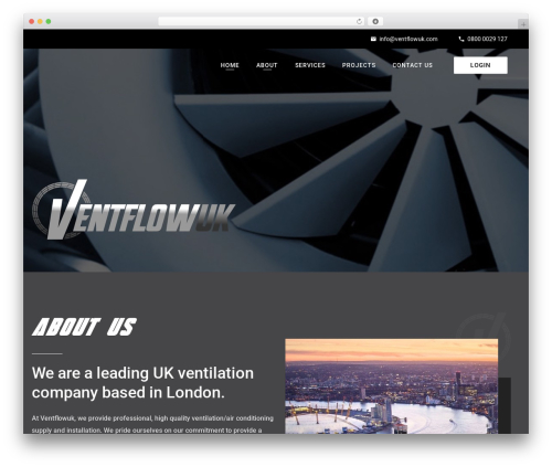 ventflowuk WordPress theme design - ventflowuk.com