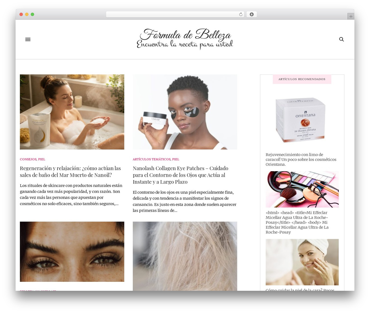 WordPress theme The Voux - formuladebelleza.com