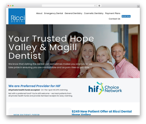WordPress website theme Beaver Builder Theme - riccidental.com.au