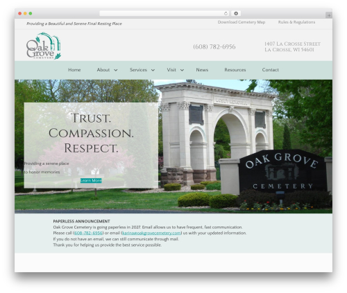 WP theme Beaver Builder Theme - oakgrovecemetery.com