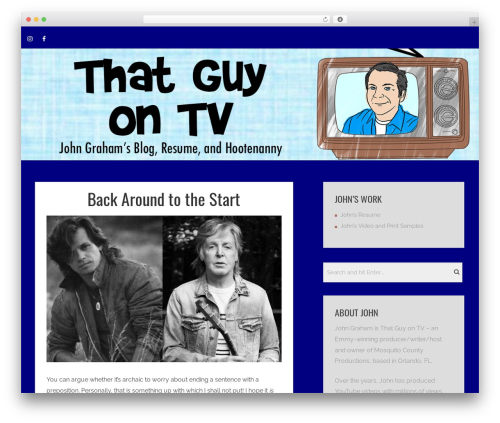 Brixton WordPress blog theme - thatguyontv.com