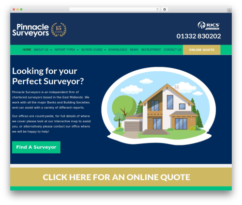 OceanWP theme WordPress - pinnaclesurveyors.co.uk