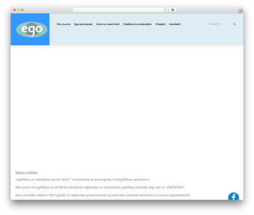 Modeltheme framework WordPress plugin - egocentrs.lv