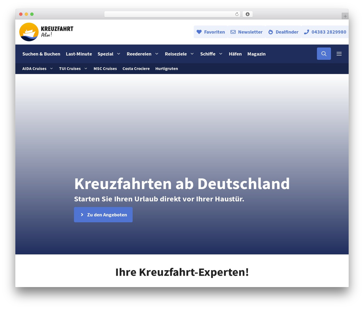 WordPress theme Kreuzfahrt Ahoi! - kreuzfahrt-ahoi.de