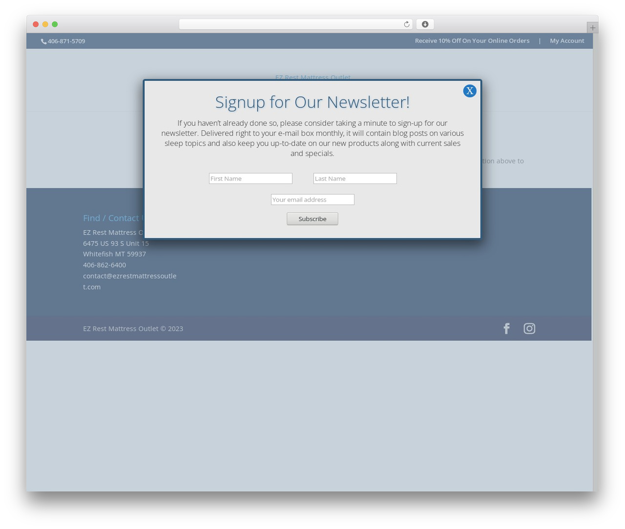 Divi WP theme - ezrestmattressoutlet.com