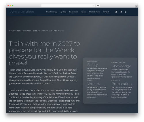 DuckDiverFramework WordPress theme - johnchatterton.com