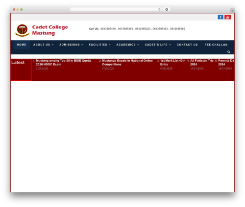 HamroClass WordPress theme - cadetcollegemastung.edu.pk