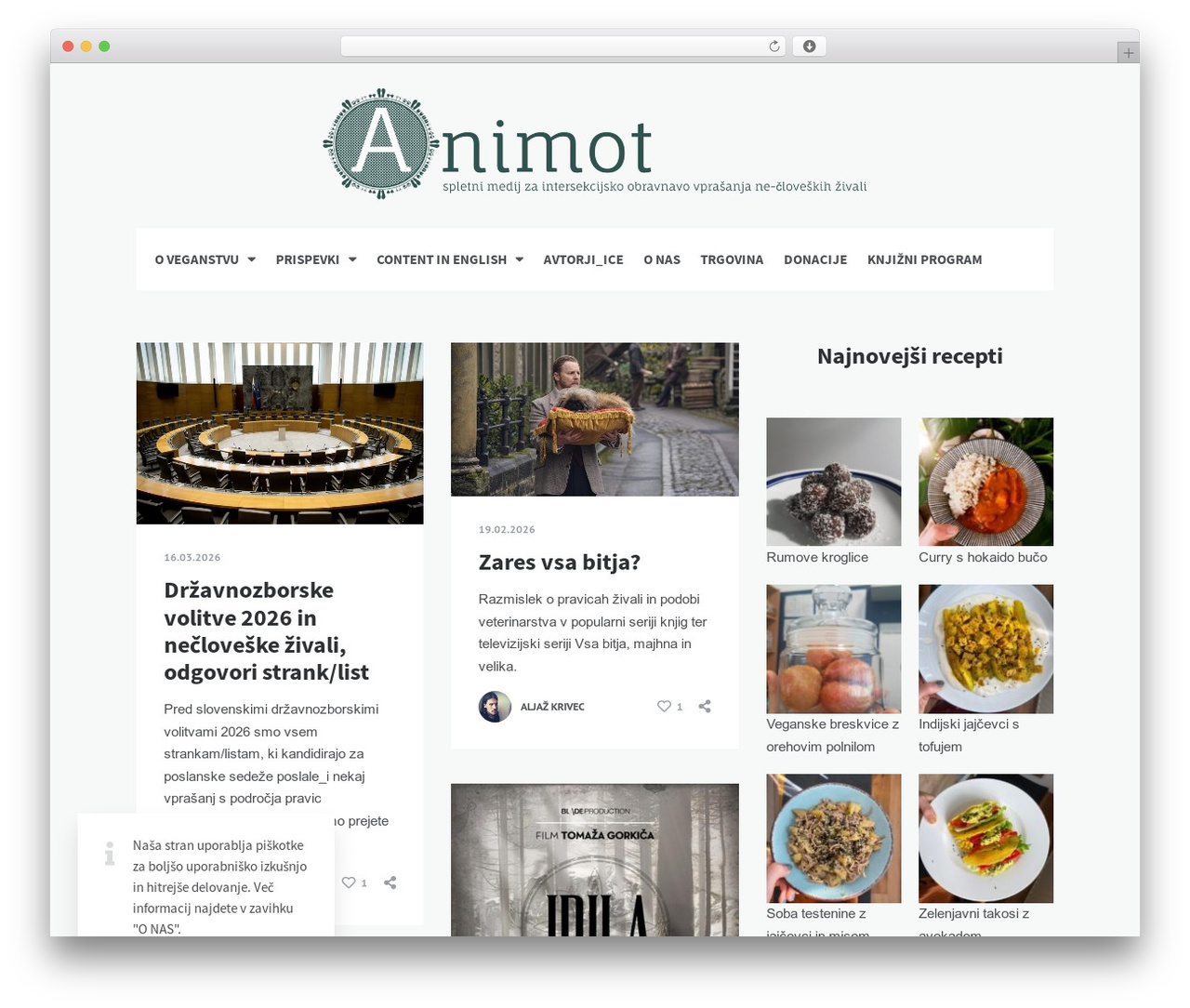 Nimbo WordPress theme - animot-vegan.com