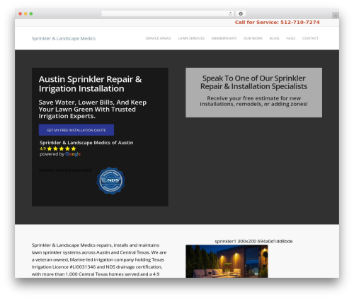 Plastic top WordPress theme - sprinklermedics.com