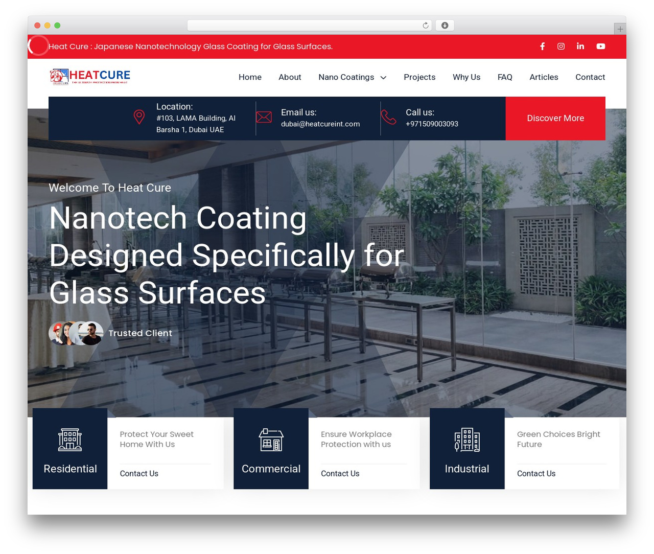 Rafter WordPress theme design - heatcureint.com