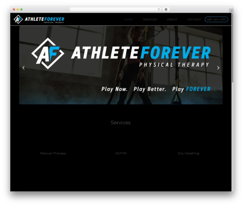 SkyWP WordPress theme - athleteforeverpt.com