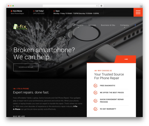 SmartFix WordPress theme - ifixaphone.com