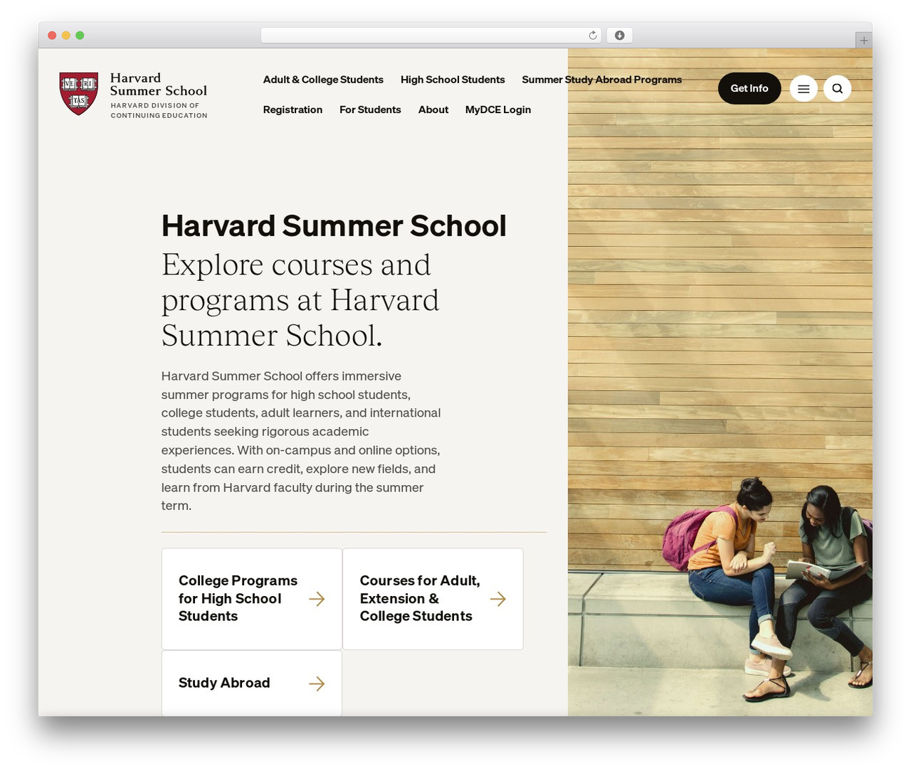 WordPress theme HarvardDCE - summer.harvard.edu