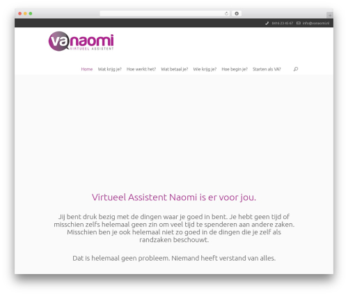 WordPress theme Cake - virtueelassistentnaomi.nl