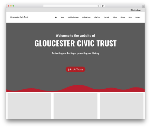 WordPress theme Divi - gloucestercivictrust.org