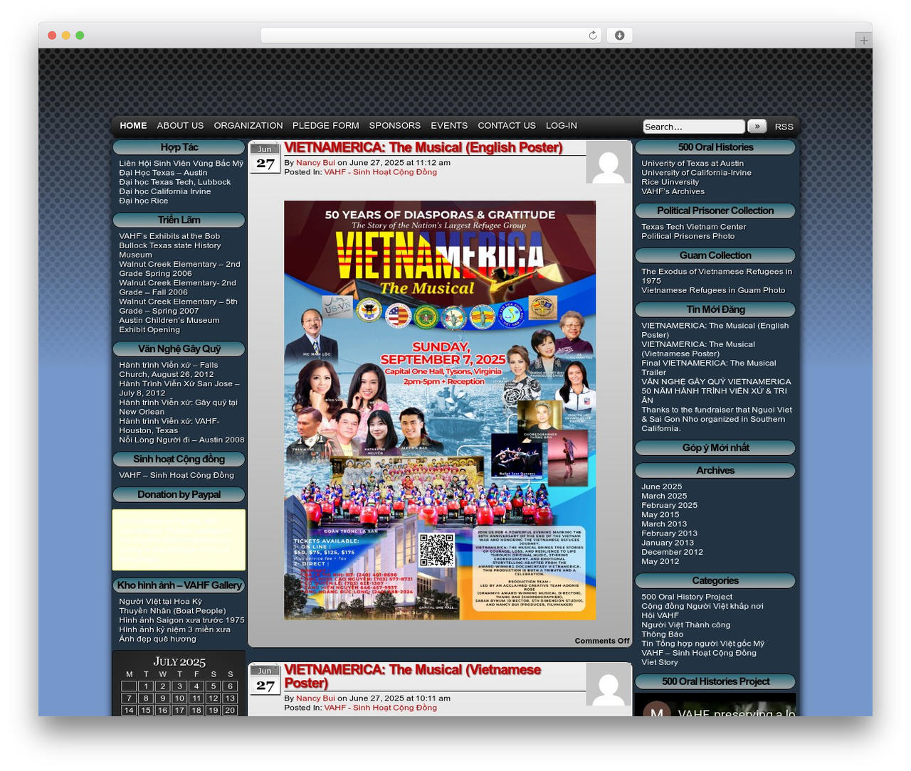 WordPress theme Easel - vietnameseamerican.org