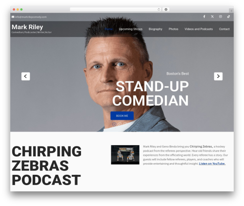 WordPress website theme Modeling Pro - markrileycomedy.com WordPress website theme Modeling Pro - markrileycomedy.com