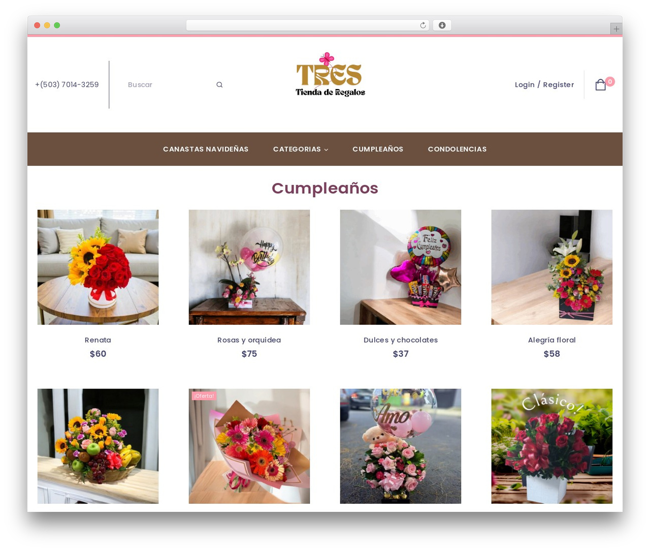 Avanam WordPress theme - tiendaderegaloselsalvador.com