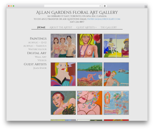 Blacksun WordPress gallery theme - allangardensfloralartgallery.com