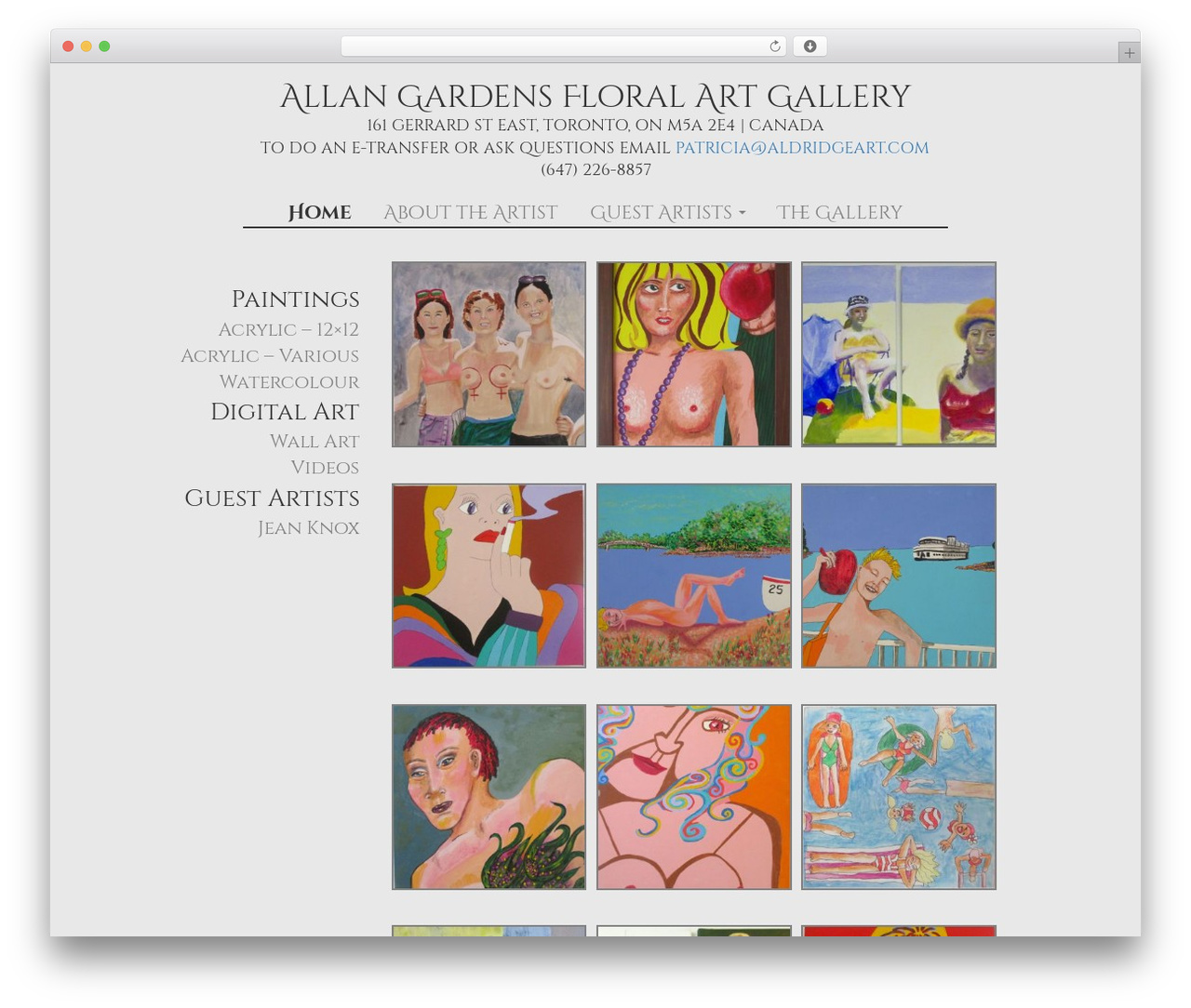 Blacksun WordPress gallery theme - allangardensfloralartgallery.com