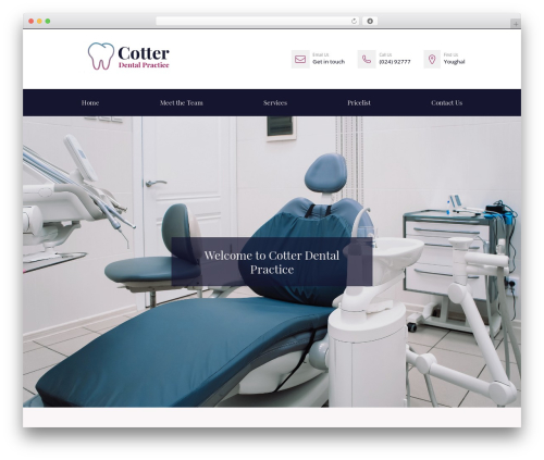 Cotterdental theme WordPress - youghaldentist.ie