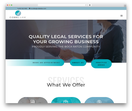 Divi company WordPress theme - cobbelaw.com