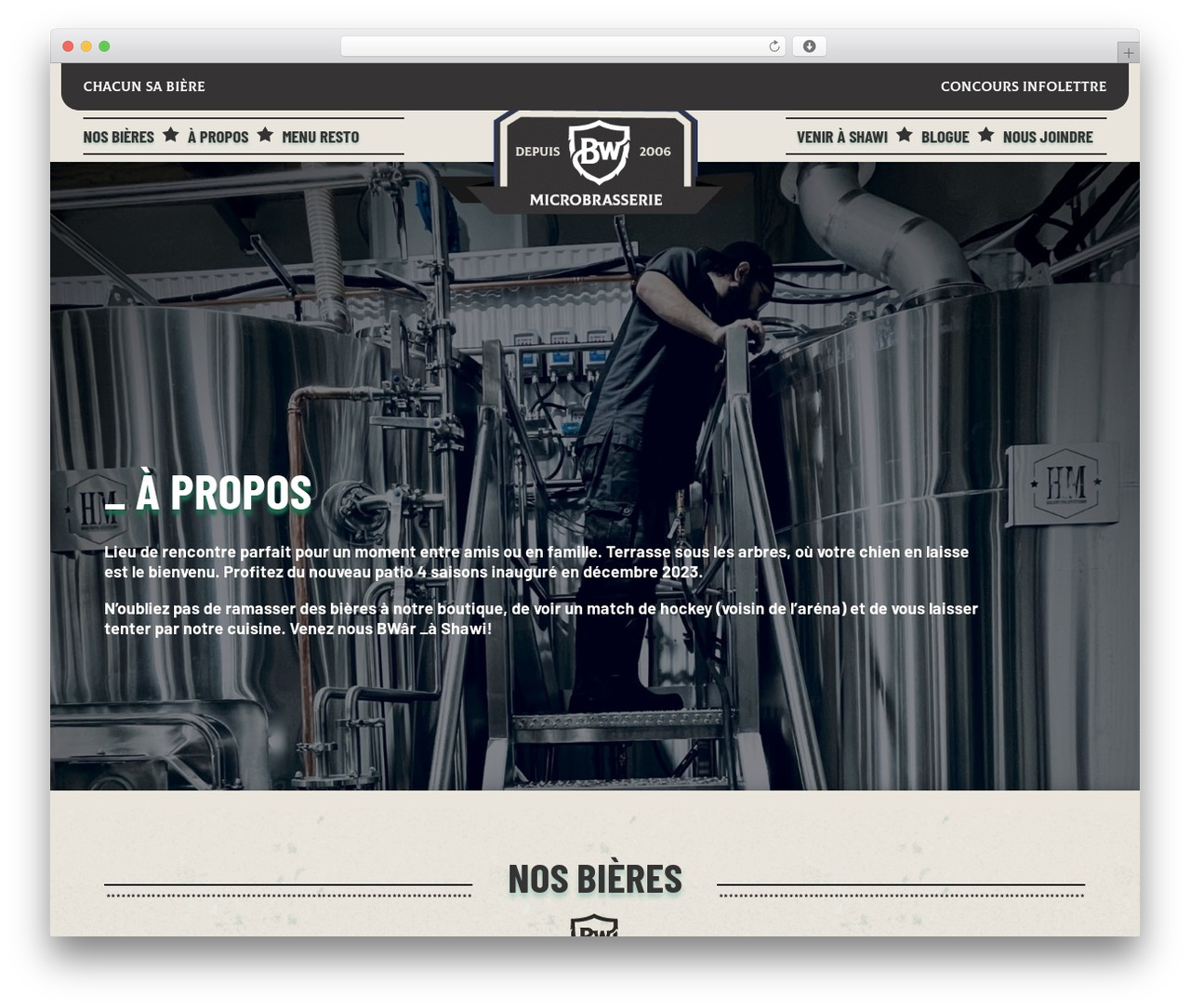 Divi theme WordPress - bwmicrobrasserie.com