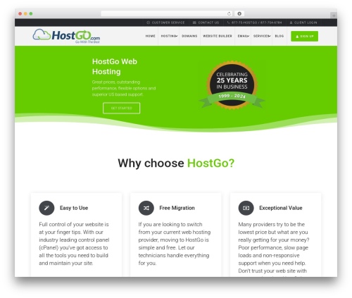 Divi WordPress theme - hostgo.com