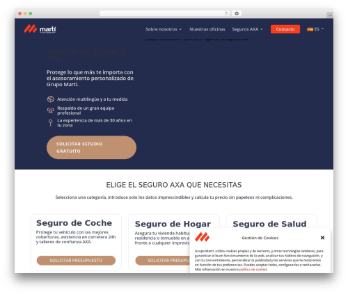 Divi WordPress theme - grupomarti.es