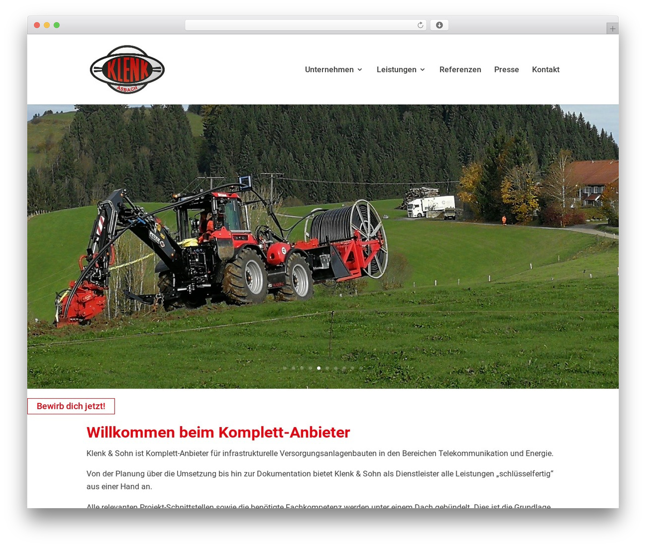 Divi WordPress theme - klenkfirm.de