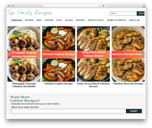 Genesis WordPress website theme - mytoprecipes.com
